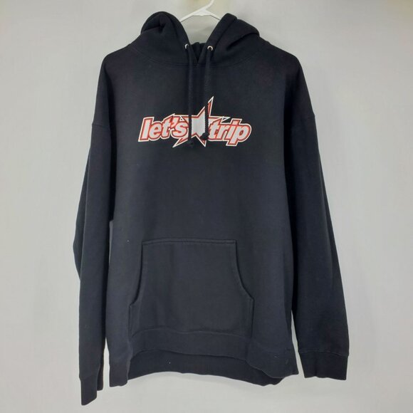 Sturniolo Triplets Let's Trip Star Logo Black and Red Graphic Hoodie Sweatshirt - Picture 1 of 5